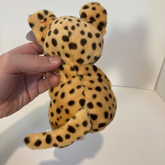 Ty Beanie Bellies Lloyd Leopard 6" Stuffed Plush Toy 2023 Green Eyes W Tag - Picture 6 of 10